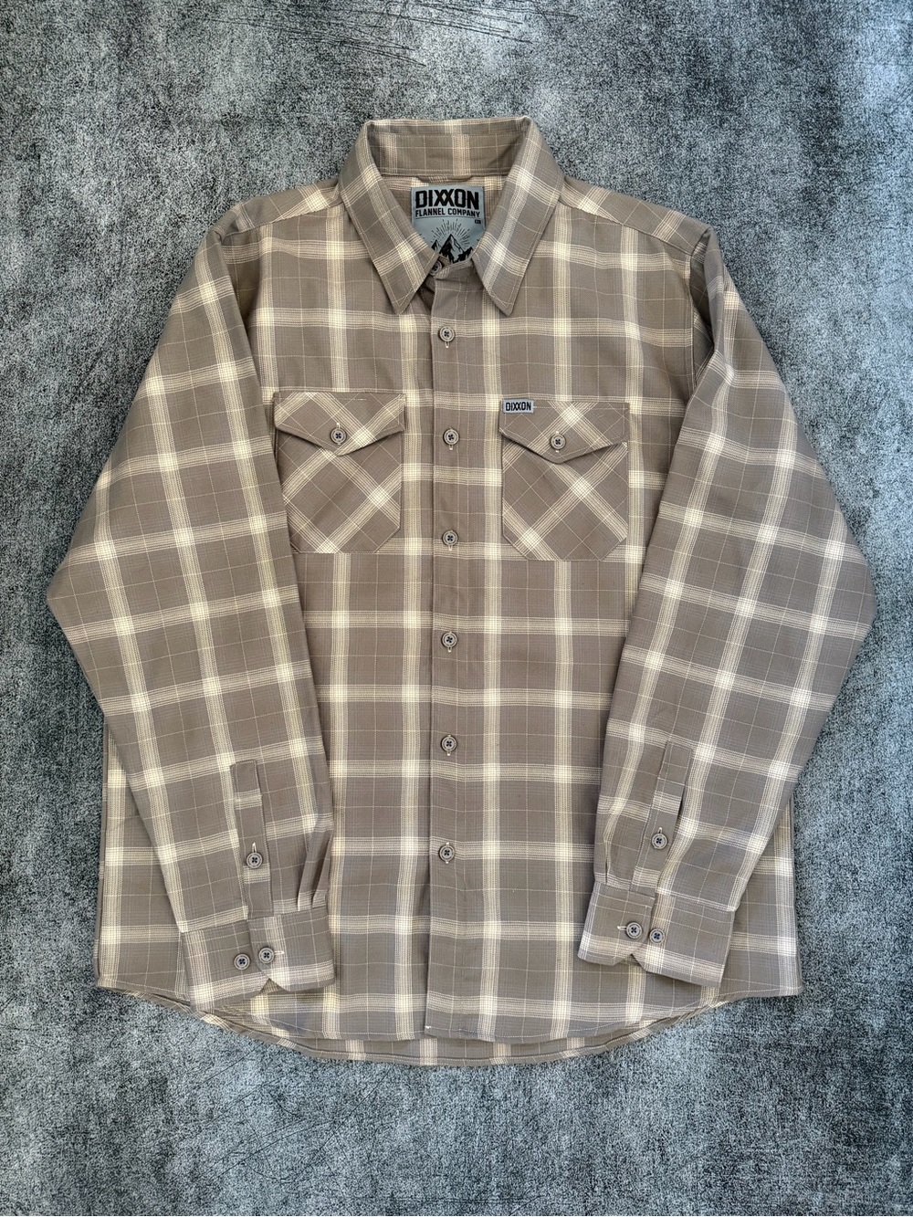 Dixxon Avalanche Men's Plaid Flannel Long Sleeve Shirt in Gray & White